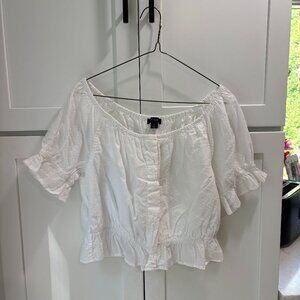 J.Crew Gathered Scoopneck Top